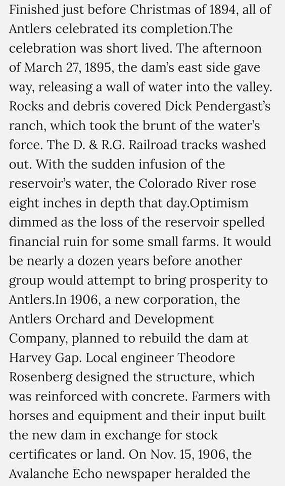 Antlers Colorado History