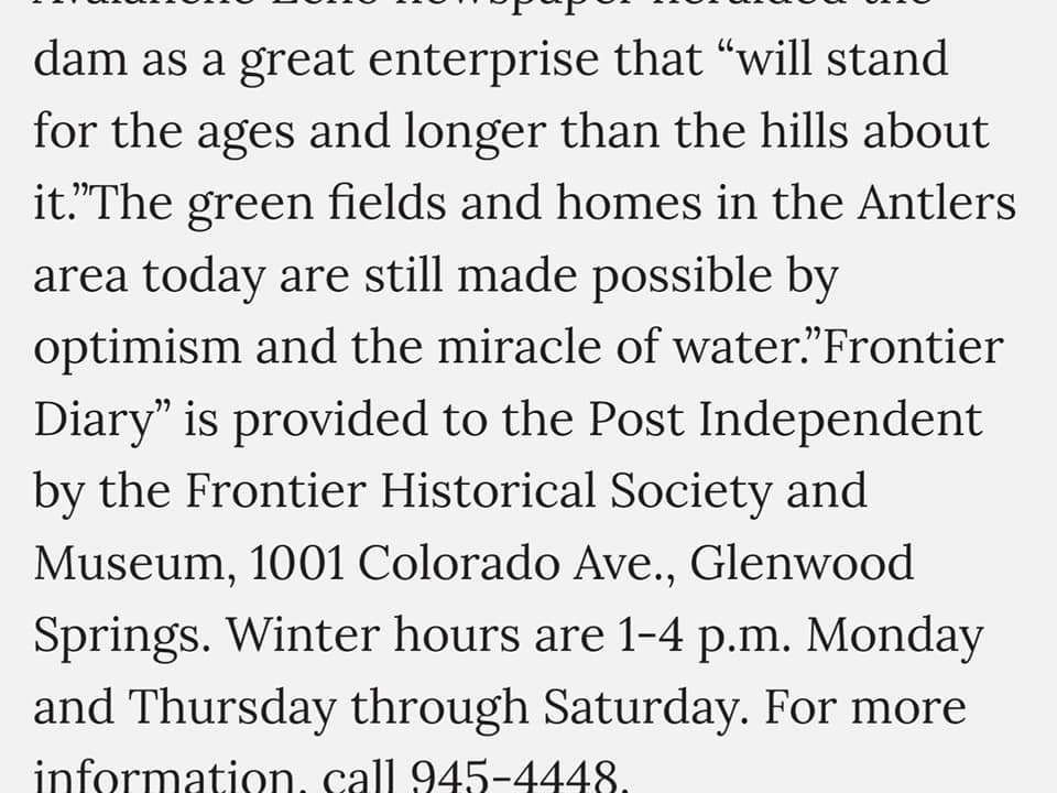 Antlers Colorado History