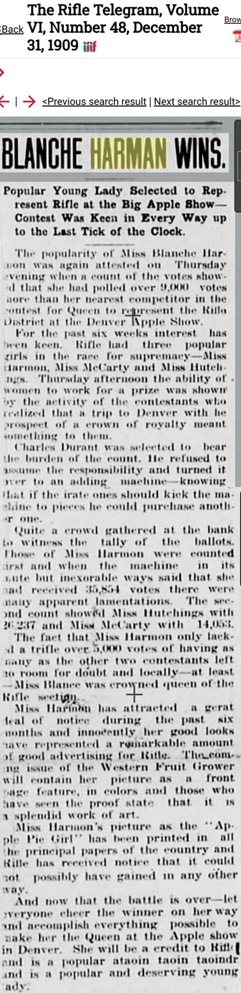 Rifle, Garfield County Colorado Ancestry