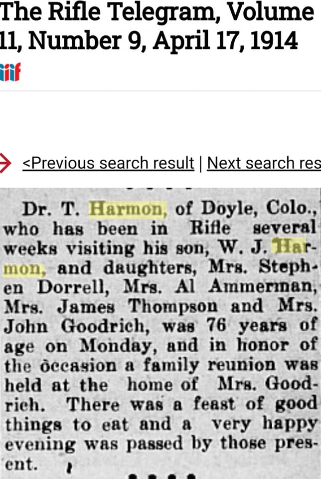 Rifle, Garfield County Colorado Ancestry