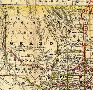 Rand McNally 1879 Colorado Map