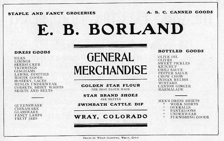 E B Borland - General Merchandise