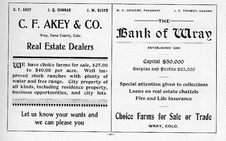 Akey Real Estate and Bank of Wray