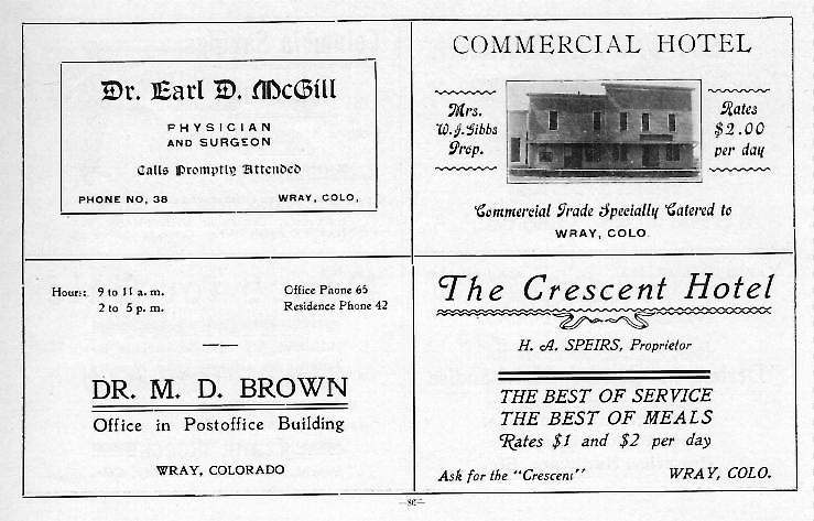 Dr McGill, Dr Brown, Commercial Hotel, Crescent Hotel